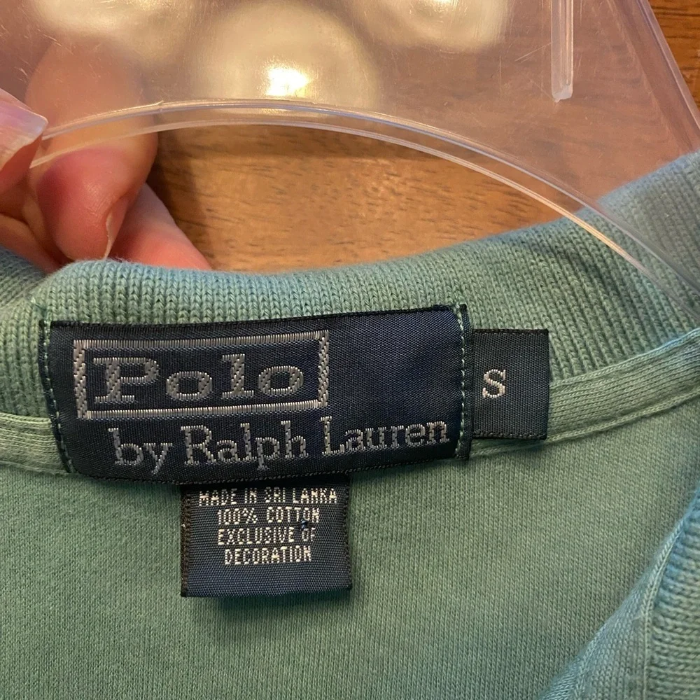 Polo Ralph Lauren Men's Green Polo with Pink Pony Embroidery